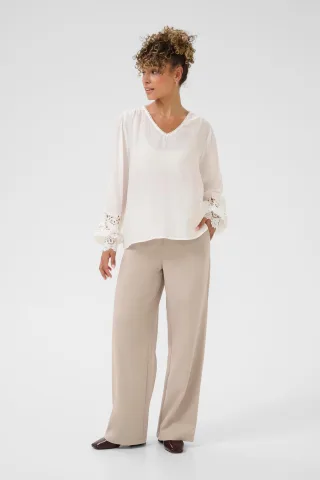 Langarm-Bluse CRTina Relaxed fit white