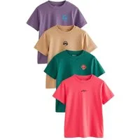 Next T-Shirt T-Shirts mit Sign Off-Stickerei im 4er-Pack (4-tlg)