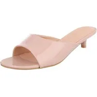 Ital-Design Damen Pantolette mit Kitten Heel und offenem Design Pantolette (91895721) Pfennig-/Stilettoabsatz Pantoletten in Altrosa