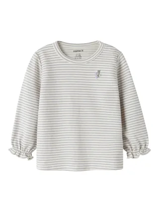 NAME IT - NBFBRIPA LS O-NECK Lavender Gray - Gr. - 74