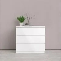 Home affaire Kommode Naia, abgerundete Schubladenkanten auf Metallgleiter, Breite 77 cm