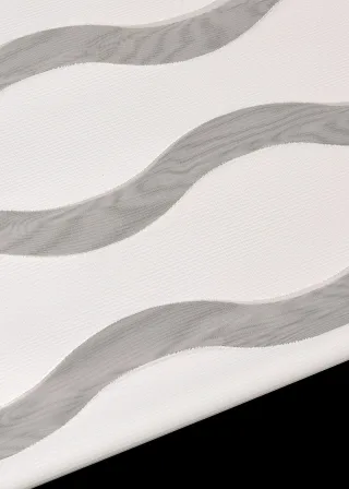 bonprix Doppelrollo mit Wellen, weiß, Gr.150x110 cm, Toller Sichtschutz in modisch gewellt