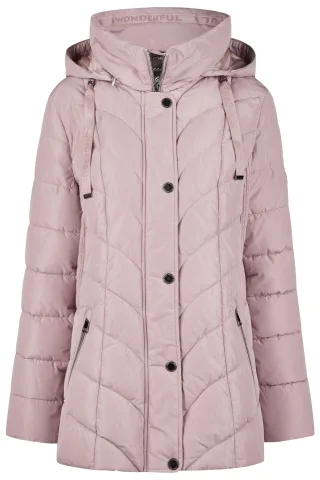 Barbara Lebek - Jacke Down Free mit Kapuze dusty rose - Gr. - 52