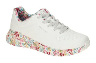 Skechers 177293 WMLT Uno Lite - Subtle Prints Damen Sneaker Wei? Multi Blumen...