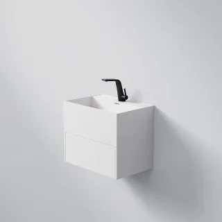Steinberg Serie 443 Waschtisch Wandwaschtisch aus Mineo Stone, matt white, 443 7195 W 443 7195 W