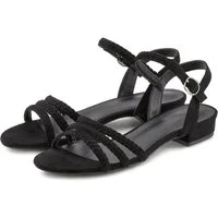 LASCANA Sommerschuh Sandale Sandalette, Sommerschuh mit geflochtenen Riemchen VEGAN
