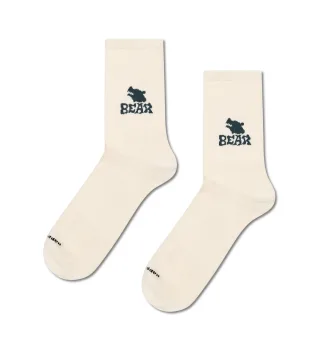happy socks - Bear Sneaker Sock Weiß - Gr. - 38