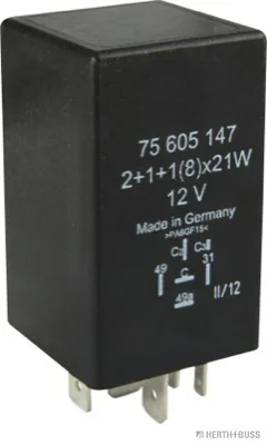 HERTH&BUSS Blinkgeber, 12 V, 6 pins, elektronisch - 75605147