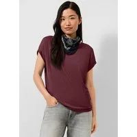 QS Kurzarmshirt T-Shirt T-Shirt aus Lyocellmix