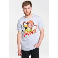 LOGOSHIRT T-Shirt Pippi Langstrumpf - Äffchen Herr Nilsson mit coolem Frontprint