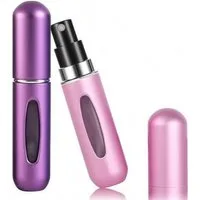 H-basics Parfümzerstäuber 2er Set 5 ml nachfüllbar Aluminium Reise-Flakon