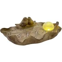 abc HOME Vogeltränke, Futterstelle, LED, Solarpanel, Lichtsensor, 33 cm B