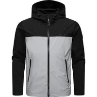 Ragwear Softshelljacke Shellwie Block wasserdichte Herren Übergangsjacke mit großer Kapuze