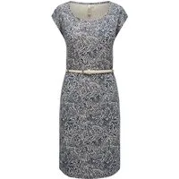 Ragwear Shirtkleid Lilithe YOUMODO Sommerkleid mit Alloverprint und Flechtgürtel