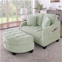 Odikalo Schlafsofa Multifunktionales Platzsparend 3-in-1 Sofa-Bett Aufbewahrungs-Hocker, mit Schlaffunktion und Stauraum, 3-in-1-Sofa mit Liegefunktion