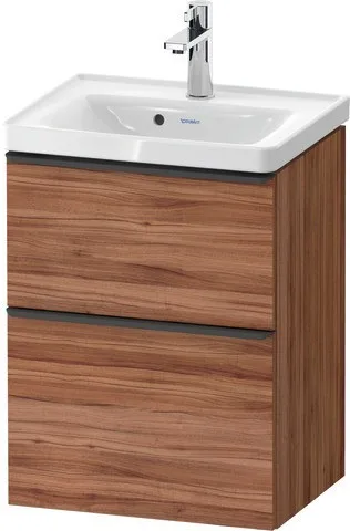 Duravit D-Neo Waschtischunterbau wandhängend Nussbaum Matt 484x372x625 mm - DE43500BD790000 DE43500BD790000