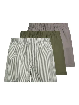 JACK&JONES - JACMILANO WOVEN BOXERS 3 PACK NOOS Dusty Olive - Gr. - XXL