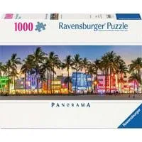 Puzzle Panorama - Nachtlichter am Ocean Drive 1000 Teile