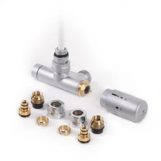 Terma Set Lanzen-Thermostat-Verbundeckventil 50mm CYLINDER GZ 1/2"-Ø16x2, Ø15 links, WRZT5G5-ST, Si WRZT5G5-ST