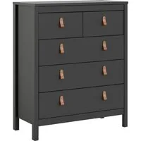 Home affaire Kommode Madrid, Aufbewahrung, Schubladenschrank, Stauraum, mit 5 Schubladen, Breite 82 cm, Höhe 99 cm