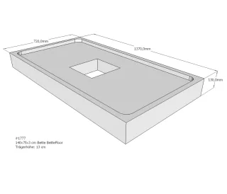 Neuesbad Wannenträger für Bette Floor 1400x750x35 SD22698