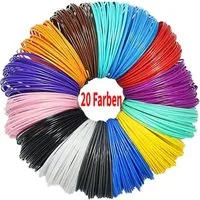 Blusmart 3D-Drucker 3D-Druckstift-Filament-Nachfüllung, 1.75 mm,20 Farben, Wiederverwendbar Filament Stift