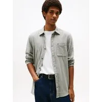 Tommy Jeans Flanellhemd TJM FLANNEL regular fit, Langarmhemd, halbgespreizter Kragen