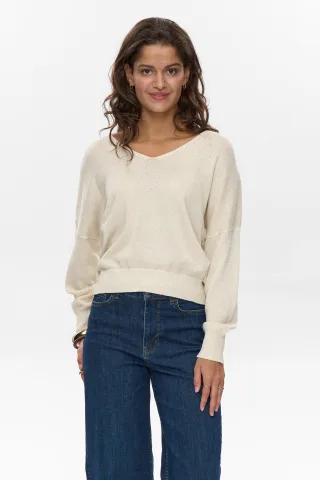 Nümph - NUMILRAY PULLOVER cloud dancer - Gr. - L