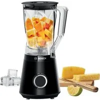 BOSCH Standmixer VitaPower Serie 4 MMB6141B, 1,5 Liter Behälter, 30.000 U/Min, schwarz, 1200 W, Behälter aus Tritan, 4 Edelst.Klingen, Kabelstaufach, Made in Europe
