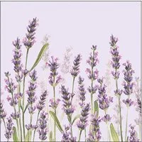 Ambiente Luxury Paper Products Papierserviette, Servietten Papier 33x33cm 3-lag mit Aquarell Lavendel Motiv 20 Stk