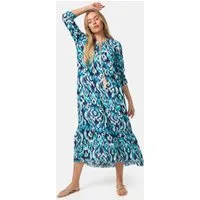 Rayshyne Maxikleid PM-37 (Sommerkleid Jersey Strandkleid mit Muster in Einheitsgröße)