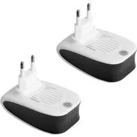 KINSI Ultraschall-Tierabwehr Ultraschall Mückenstecker für Innenräume,Elektrischer Mückenschutz, 2-tlg., Schädlingsbekämpfer ohne Chemie, effektiv gegen Fliegen & Insekten