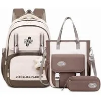 MOPUEA Schulrucksack Schulrucksack-Set Jungen Teenager coole Camouflage-Büchertaschen (3-tlg), Rucksack Wasserabweisend mit Lunchbox, Federmäppchen, 3-teilig