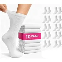 Cocain underwear Gesundheitssocken 10 x Arzt-Socken Krankenschwester weisse Socke kochfest ohne Gummi 100 (10-Paar) kochfest - 100% Baumwolle - für Diabetiker geeignet