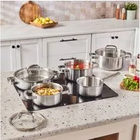 Karaca Topf-Set Karaca 3 Ply New Ares 9-teiliges Topfset