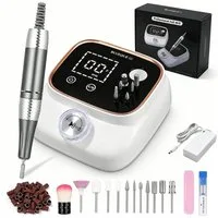 AKKEE Maniküre-Pediküre-Set Profi Elektrische Nagelfräser 45000RPM,Fräser für Gelnägel, mit Lcd-Display