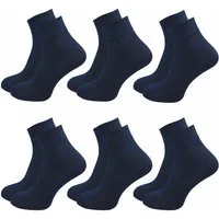 GAWILO Diabetikersocken für Damen ohne Gummibund & ohne Naht - kurze Socke (6 Paar) Breiter Piquet-Strick am Komfortbund, Venensocke aus weicher Baumwolle