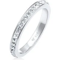 Elli Fingerring Bandring 925 Silber vergoldet, mit Kristallen von Swarovski®