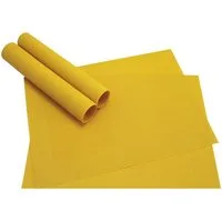 matches21 HOME & HOBBY Platzset Tischset BORDA 4er Gelb Tischunterlage als Tischdeko, (4-St), modernes Esstisch Platzdeckchen als abwaschbarer Tischuntersetzer