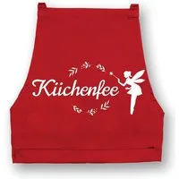 Youth Designz Grillschürze Damen Schürze KÜCHENFEE Print Kochschürze Statement Geschenk Frauen, mit lustigem Spruch & Logo Aufdruck