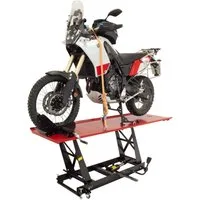 TRUTZHOLM Hydraulikheber Motorradhebebühne hydraulisch 450 kg Extra-Breit 68 cm Parallelhub, Extra-Breit, stufenloses Heben und Senken, abnehmbare Rampe