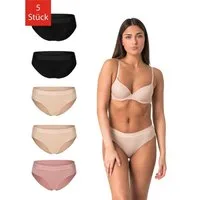 Elsie Bikinislip Unterhosen Damen aus 95% Baumwolle mit Stretch Slip Damen (Packung, 5-St., 5er-Pack) Bequeme Unterwäsche Frauen