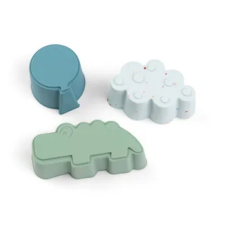 Done by Deer Silikonformen 3er Set Happy Clouds, blau