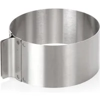 Wenco Tortenring verstellbar 16-30 cm, 8 cm hoher Kuchenring aus Edelstahl, (1 tlg), Hitzebeständig, Ofenfest, Rostbeständig, Strapazierfähig