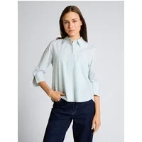 TOM TAILOR Langarmbluse Blusen & Shirts Popeline Hemdbluse mit 3/4-Arm