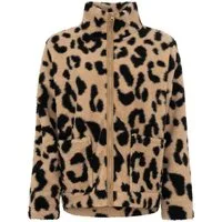 Zwillingsherz Kurzjacke Zwillingsherz Teddyjacke Big Leo Animalprint, Leopardenmuster