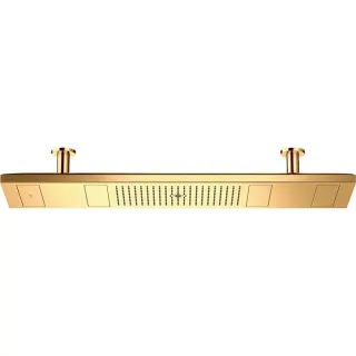 hansgrohe Axor ShowerHeaven Kopfbrause 1200 4jet Axor 12423990 polished gold optic, mit Lichtm. 5000 K