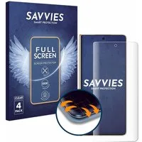 Savvies Displayschutzfolie Fullscreen Schutzfolie für Honor Magic V5, 4 Stück, Displayschutz Folie Fullcover Klar Transparent