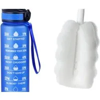 Botells Trinkflasche Sport Trinkflasche, Motivation, Wasserflasche + Strohhalm & Shakerball, Trinke während deiner Aktivität, leicht, auslaufsicher, motivierend
