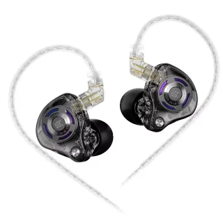KZ Gale Earbuds 3.5mm Wired Earphones Monitors Super-Linear Driver Hifi Bass IEM Earphone with Detachable Silver-Plated